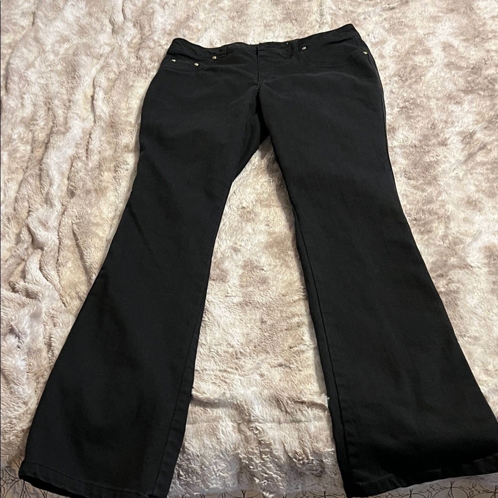 IMAN Classic Black 5 Pocket Boot Cut Jeans